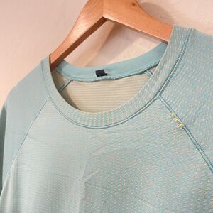 ~ Lululemon XL Mens Metal Vent Tech Shirt Mint Aqua Green Blue Workout Stretch